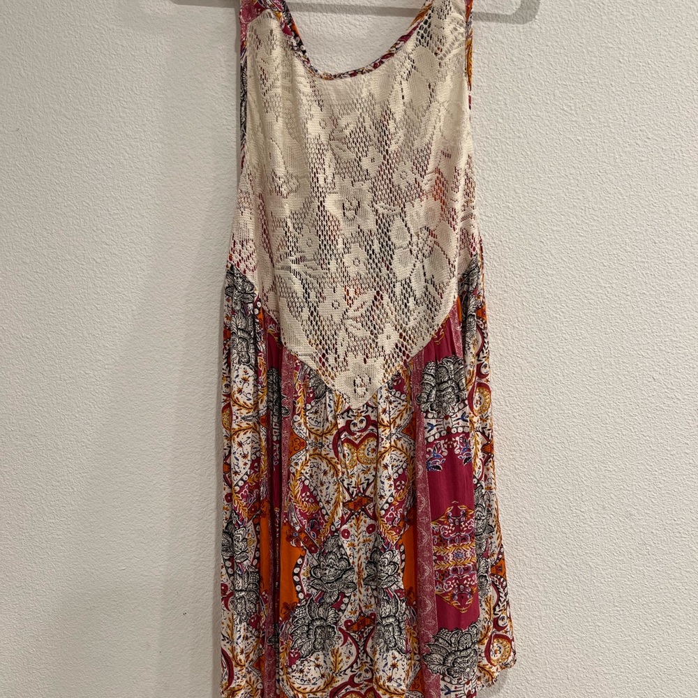 Free People NET Bohemian Lace Patchwork Dress